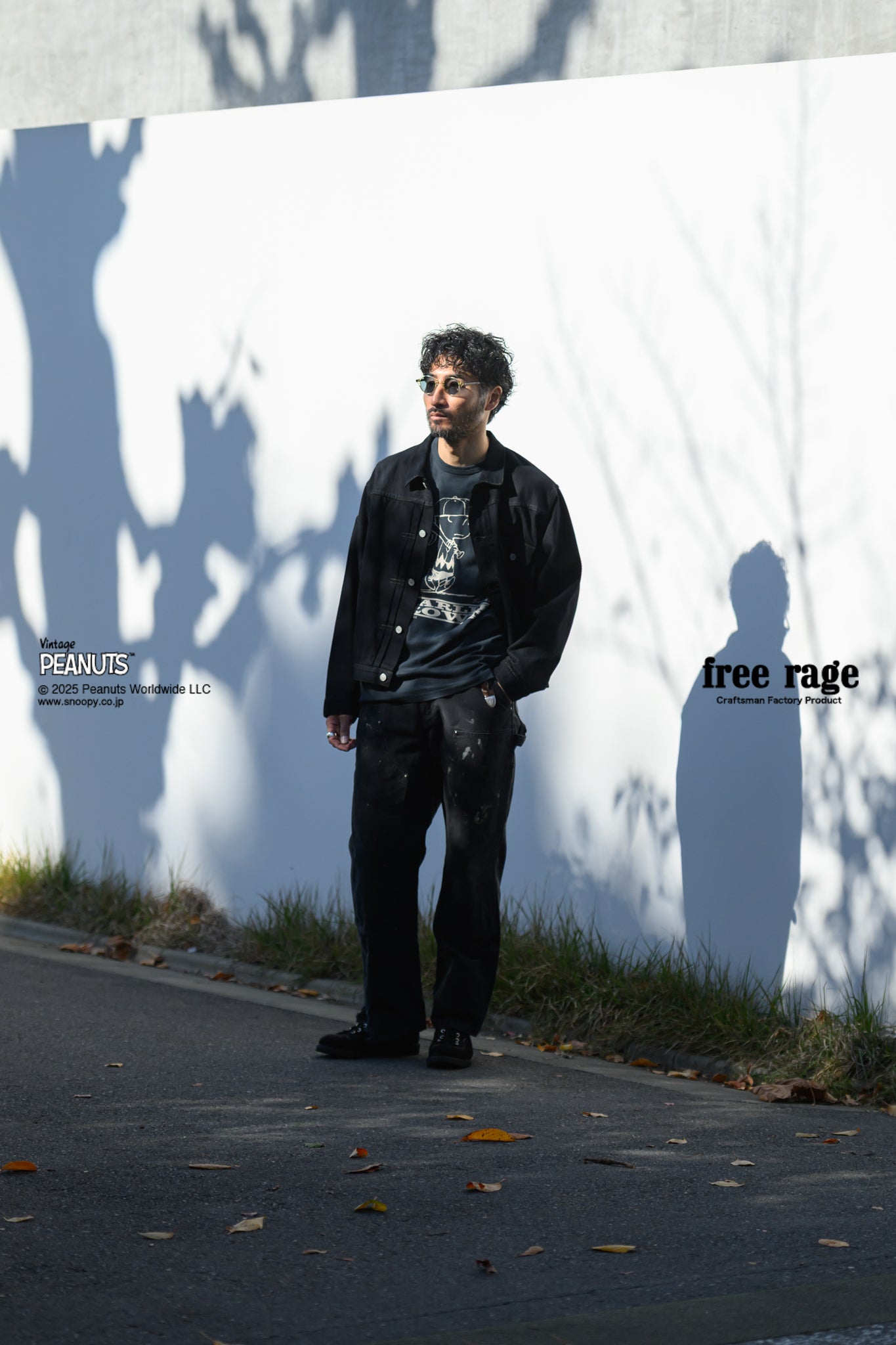 予約商品・【PEANUTS×free rage】CharlieBrown リサイクルコットン半袖Tシャツ