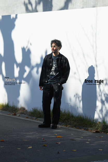 予約商品・【PEANUTS×free rage】CharlieBrown リサイクルコットン半袖Tシャツ