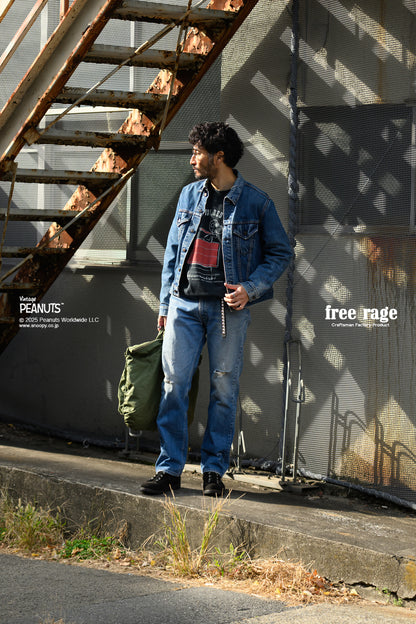 予約商品・【PEANUTS×free rage】FLYING ACE ラグランクルースウェット