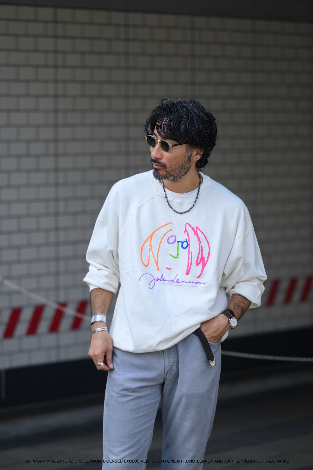 【John Lennon×free rage】ART Raglan Crew Sweat