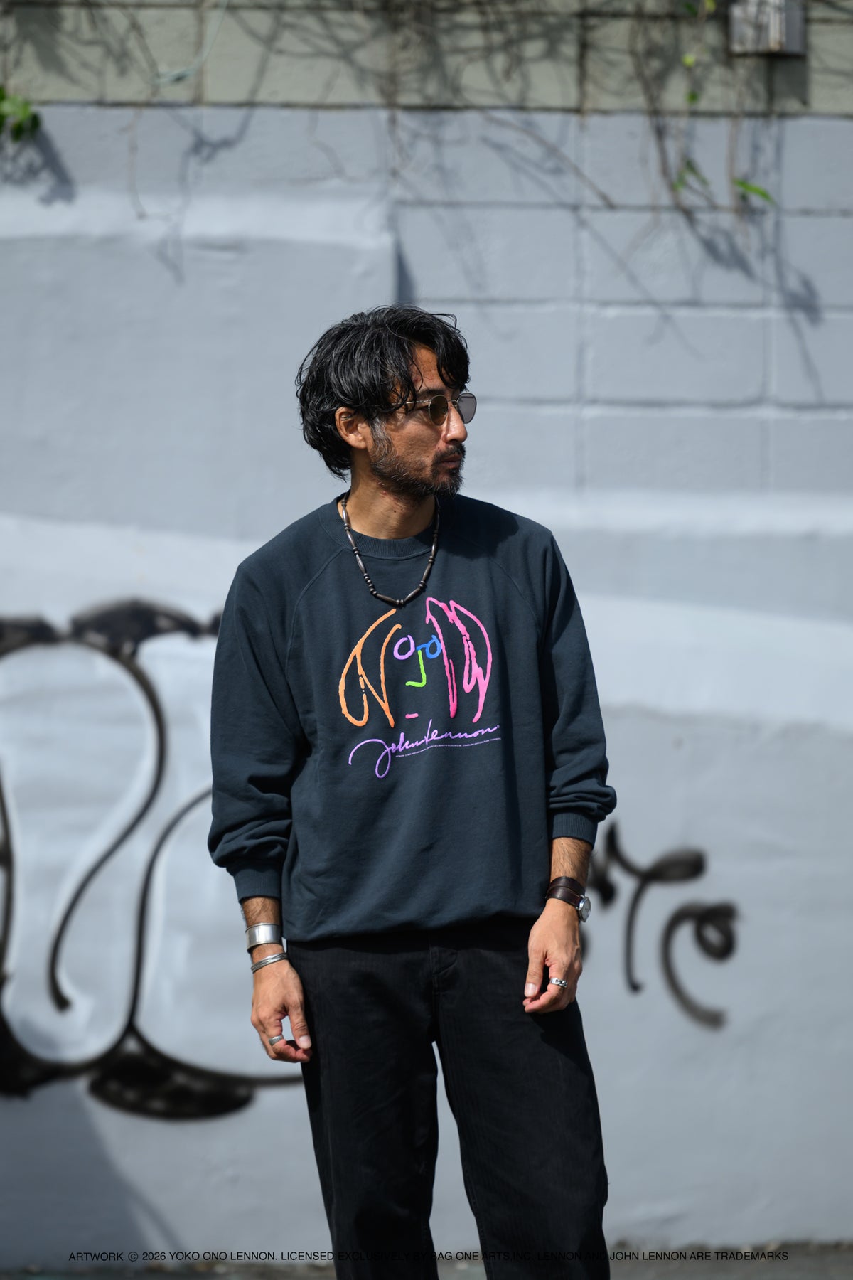 【John Lennon×free rage】ART Raglan Crew Sweat