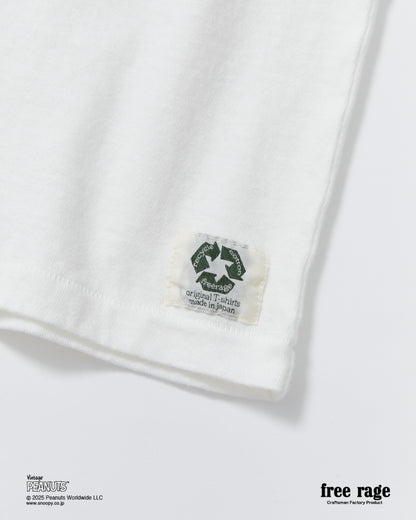 予約商品・【PEANUTS×free rage】CharlieBrown リサイクルコットン半袖Tシャツ