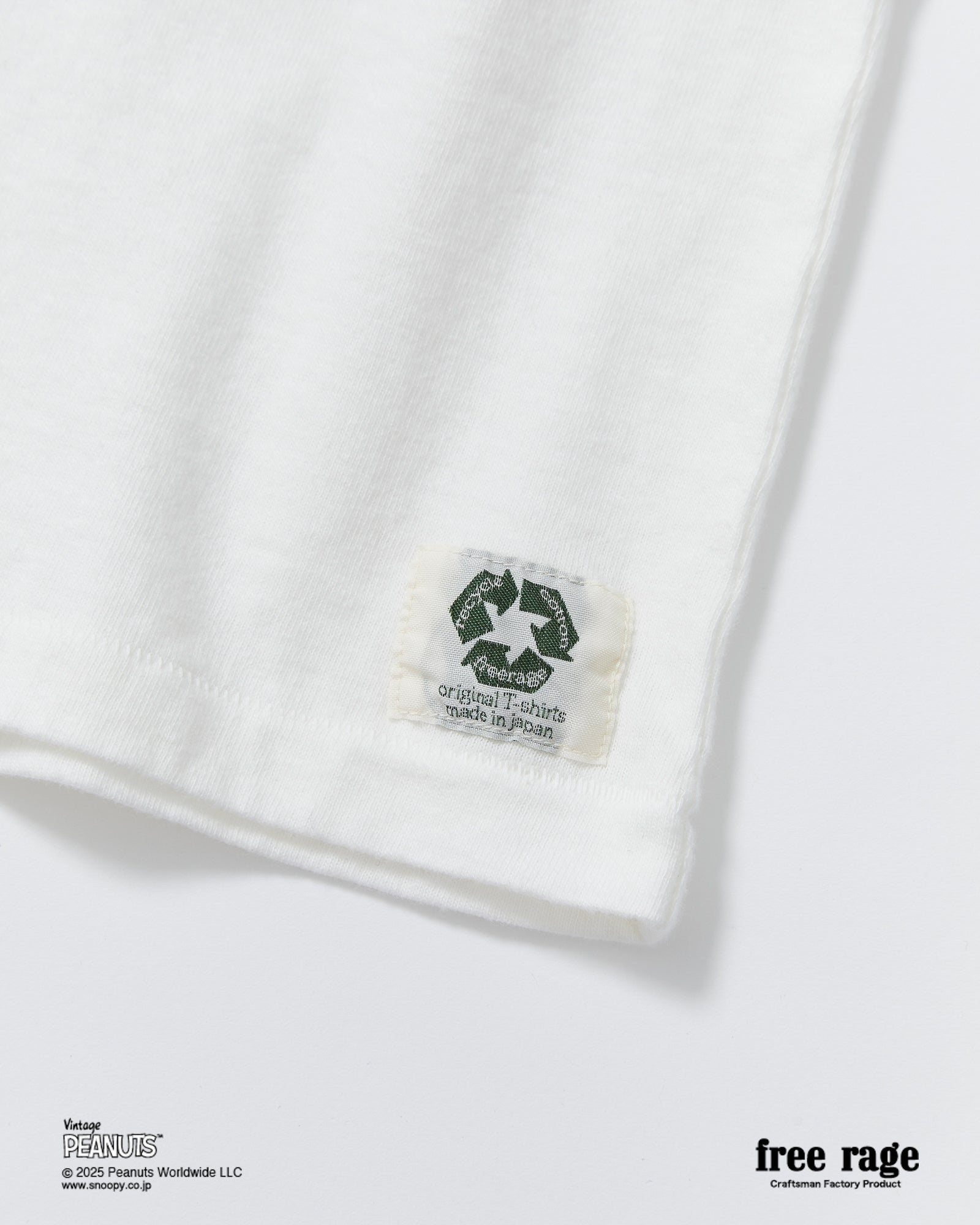 予約商品・【PEANUTS×free rage】FLYING ACE リサイクルコットン半袖Tシャツ
