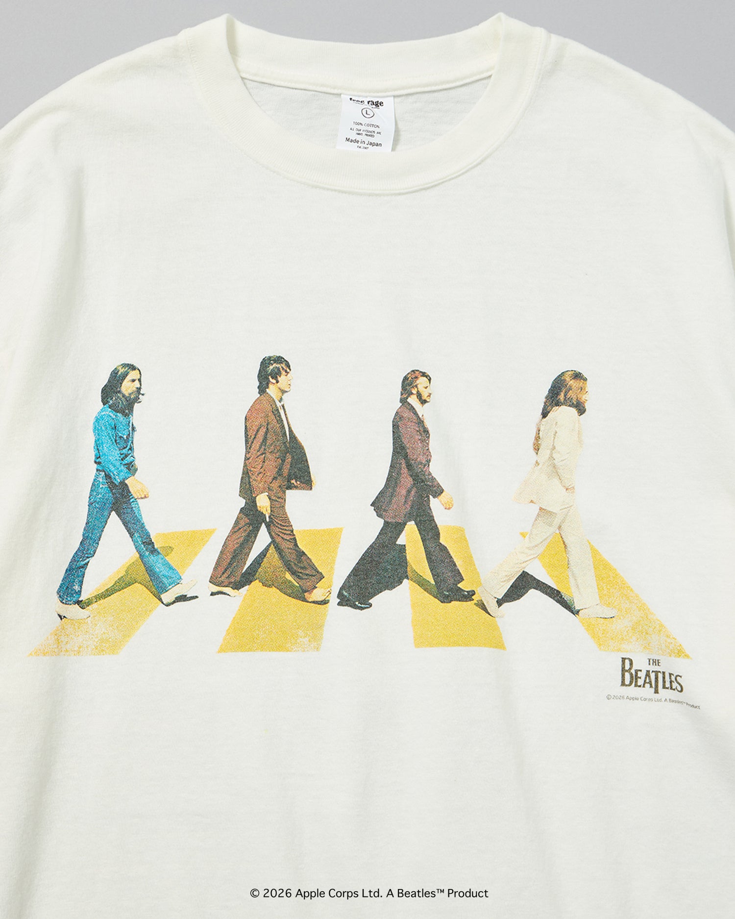 予約商品【THE BEATLES×free rage】Last Recording Recycle Cotton S/S Tee