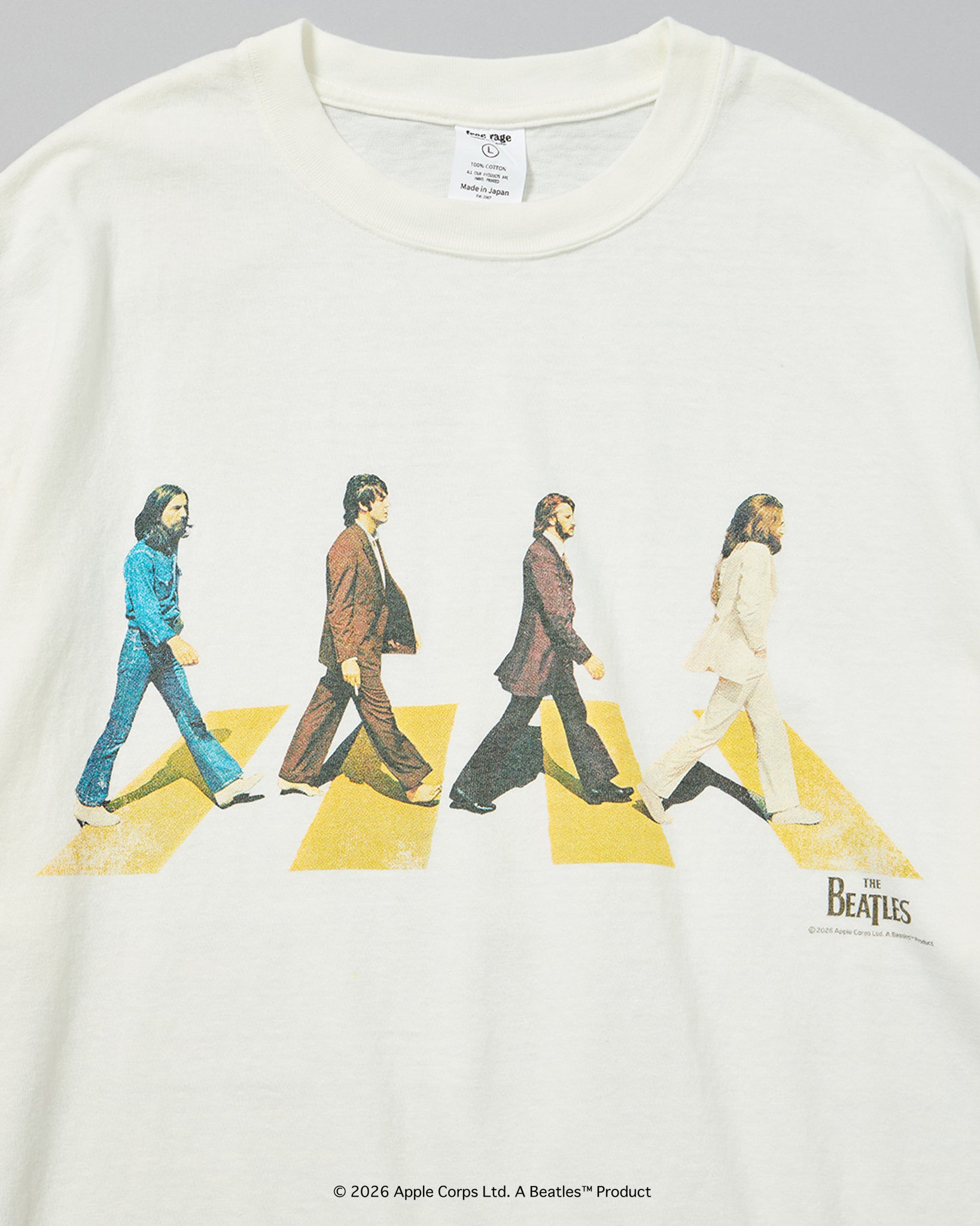 予約商品【THE BEATLES×free rage】Last Recording Recycle Cotton S/S Tee