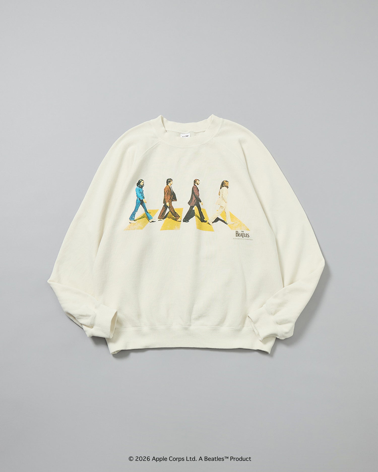 予約商品【THE BEATLES×free rage】Last Recording Raglan Crew Sweat