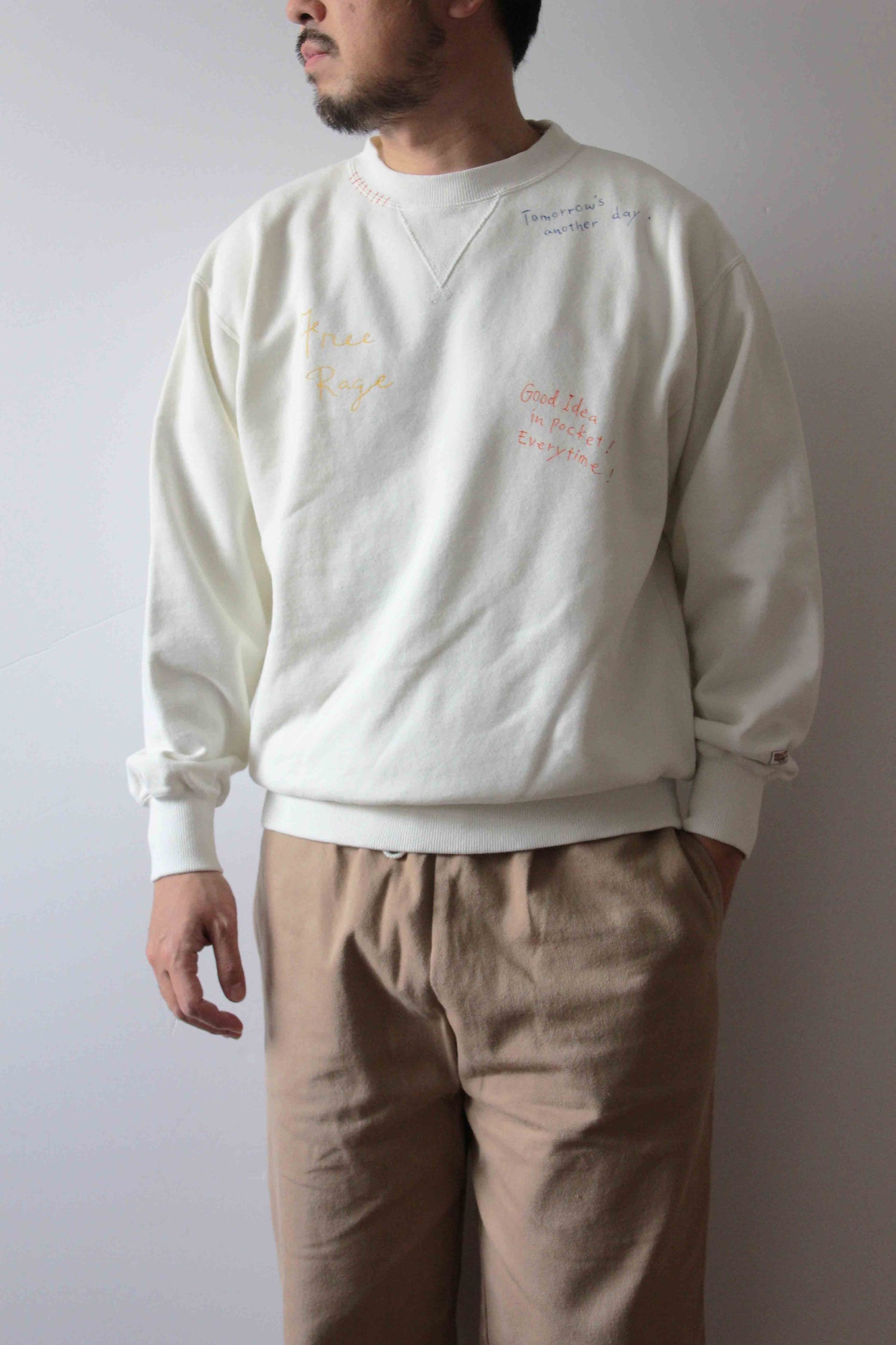 クラシッククルースウェット -Hand Paint-／CRAFTSMAN VIBES ONLY