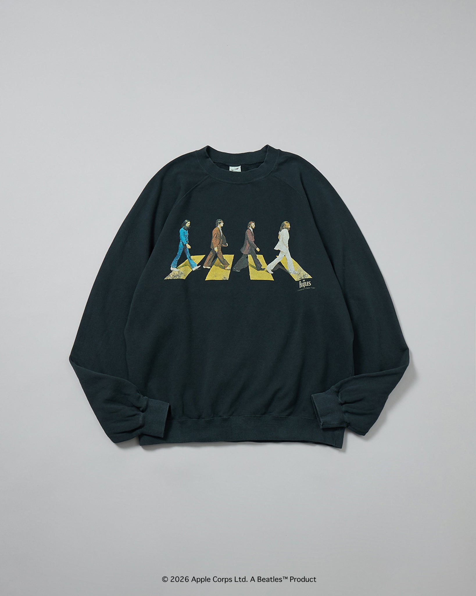 予約商品【THE BEATLES×free rage】Last Recording Raglan Crew Sweat