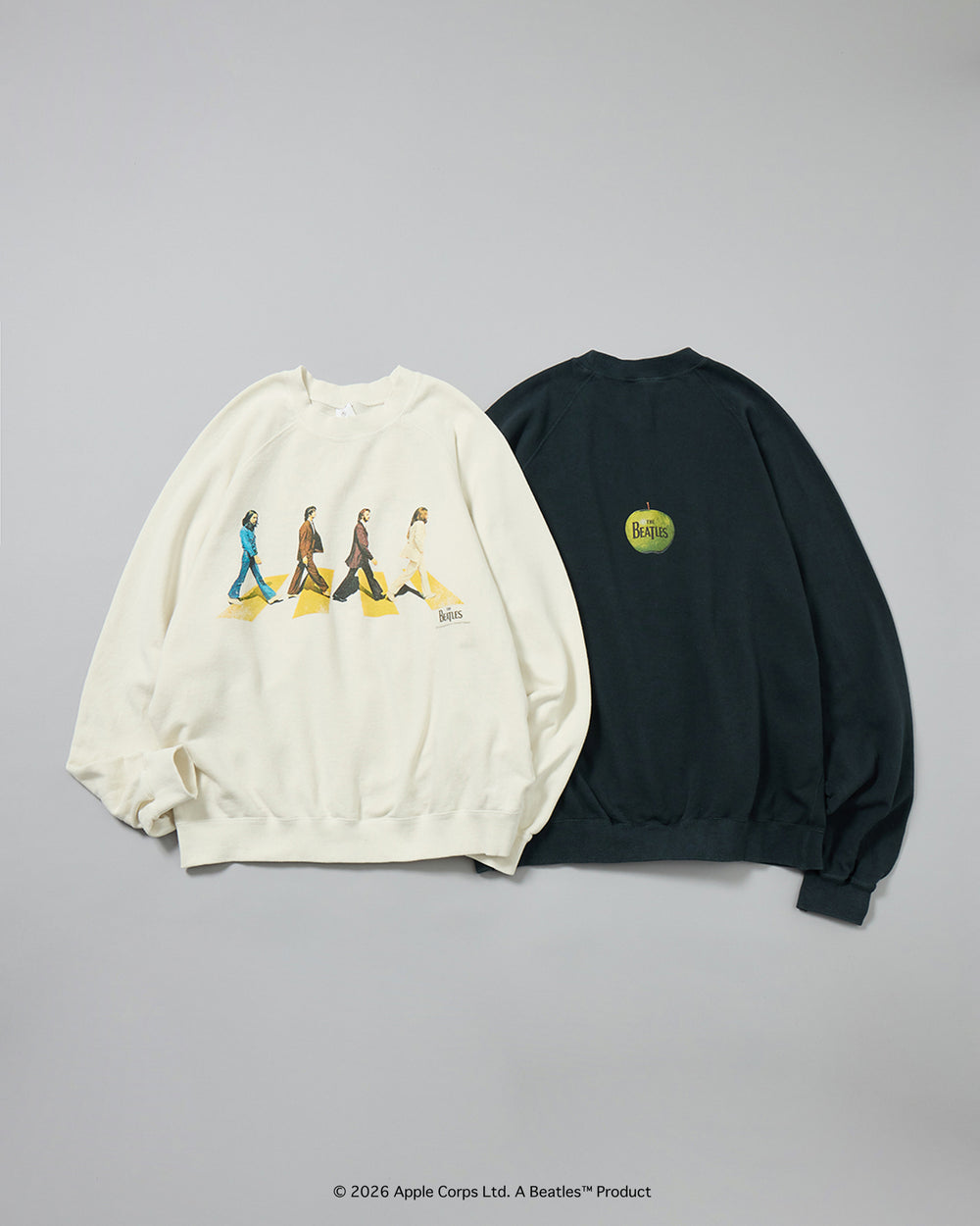 【THE BEATLES×free rage】Last Recording Raglan Crew Sweat