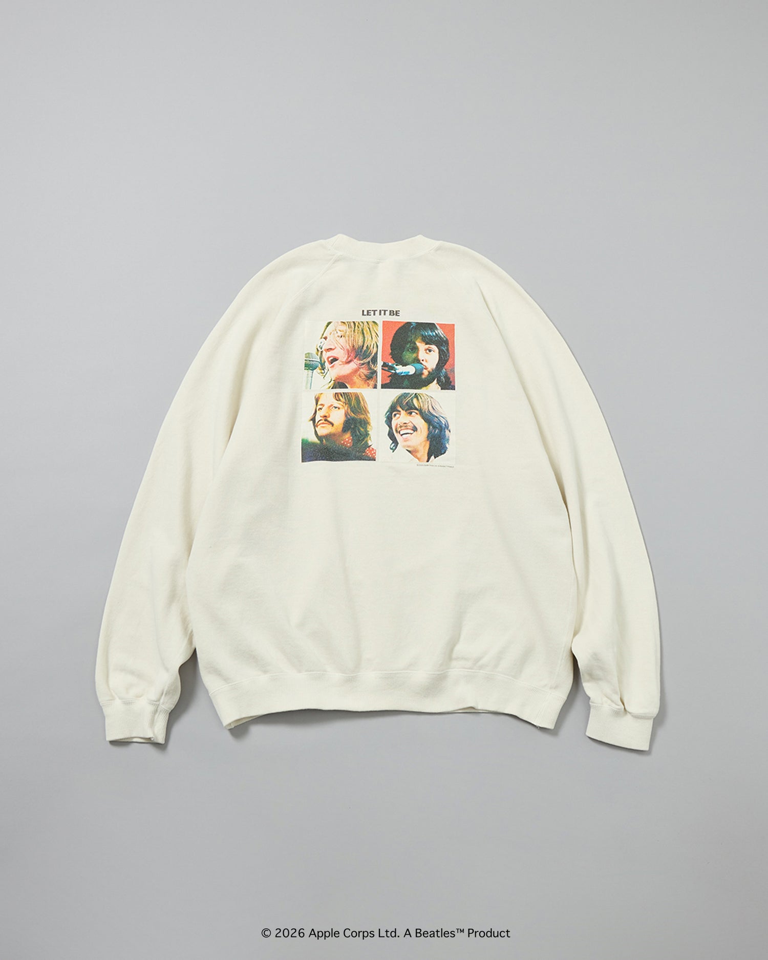 予約商品【THE BEATLES×free rage】Last Release Raglan Crew Sweat