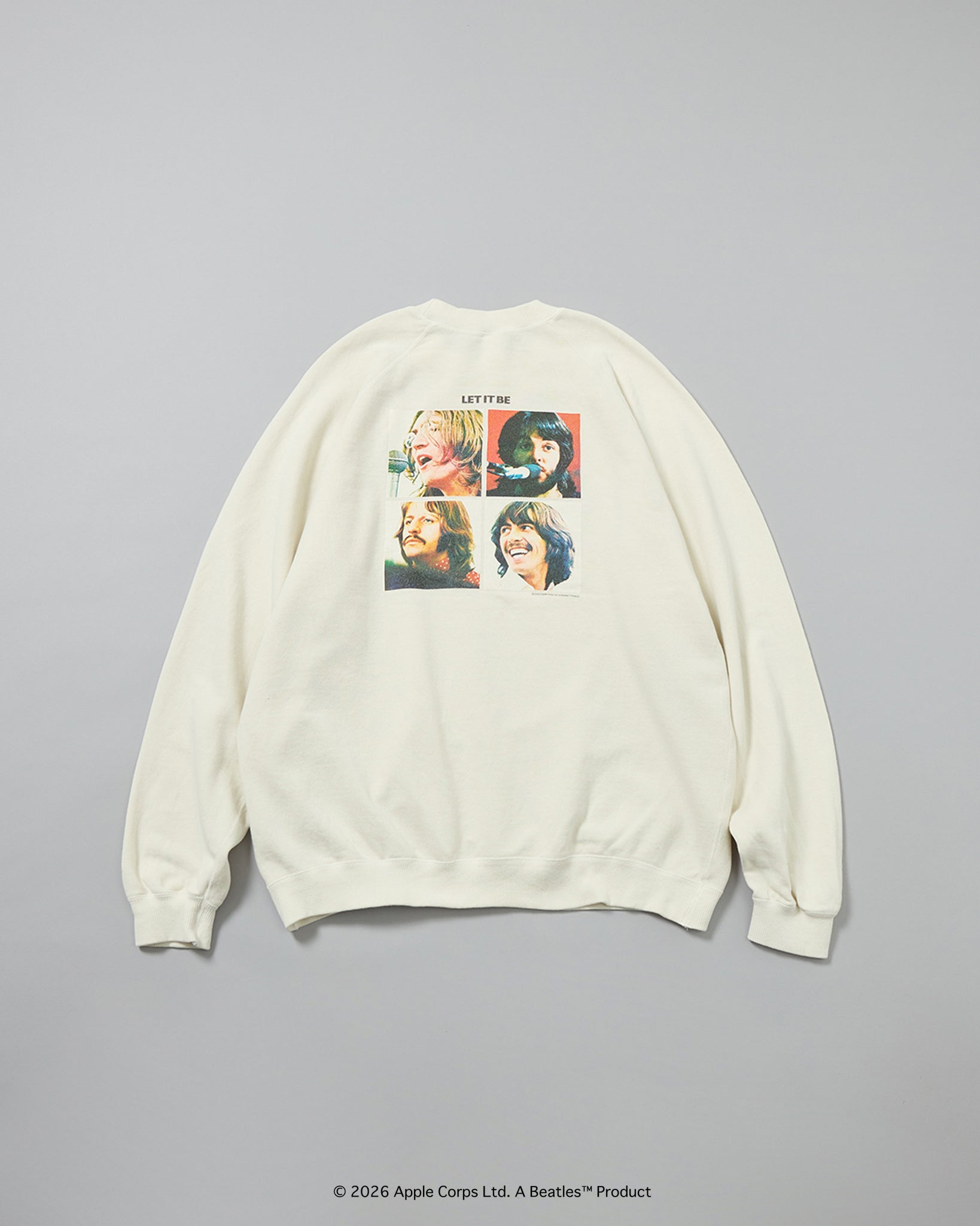 予約商品【THE BEATLES×free rage】Last Release Raglan Crew Sweat