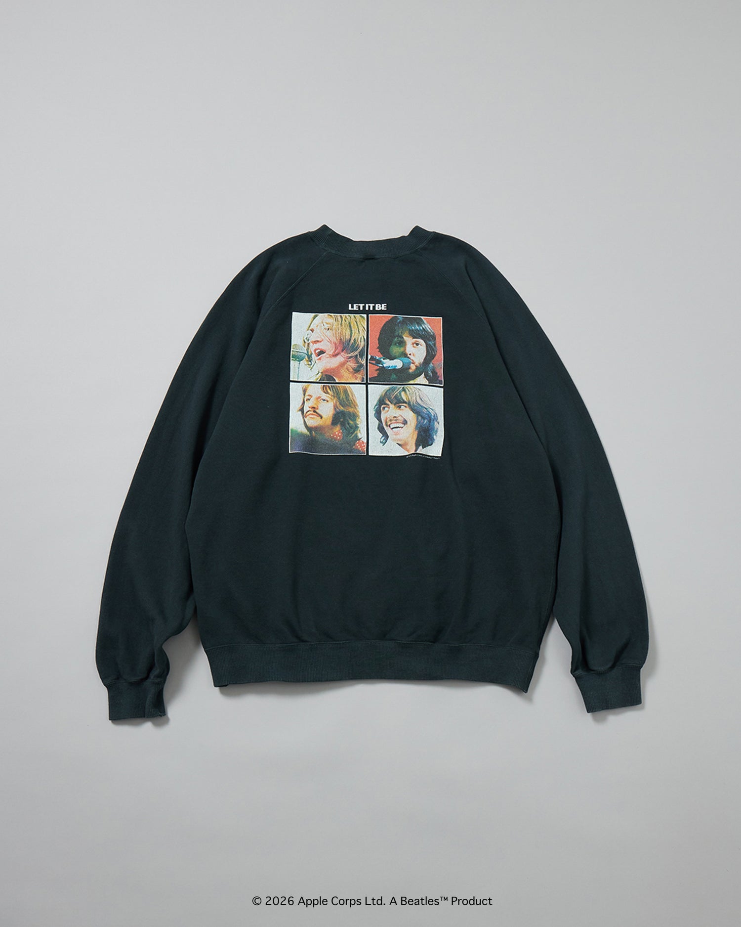 予約商品【THE BEATLES×free rage】Last Release Raglan Crew Sweat