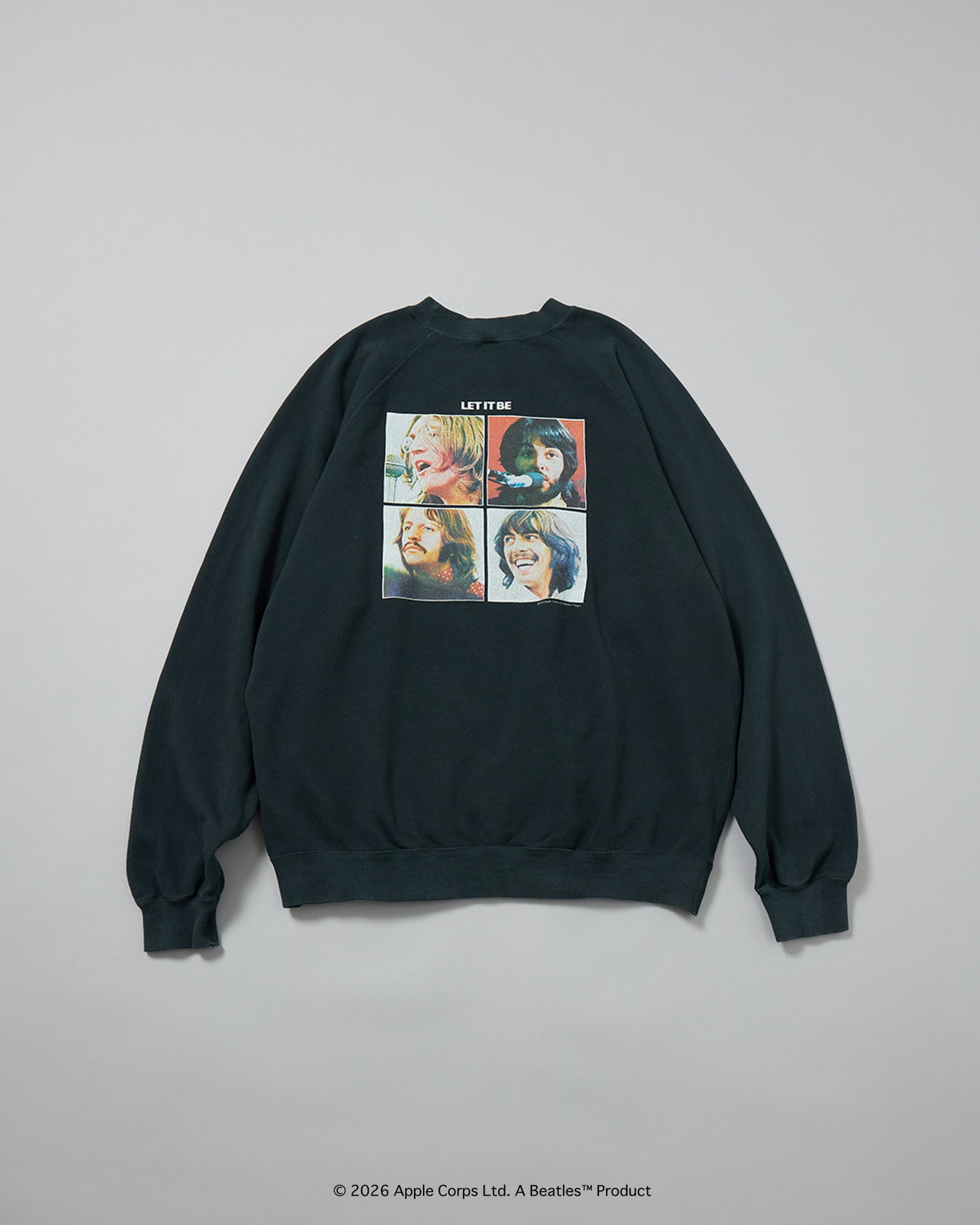 予約商品【THE BEATLES×free rage】Last Release Raglan Crew Sweat