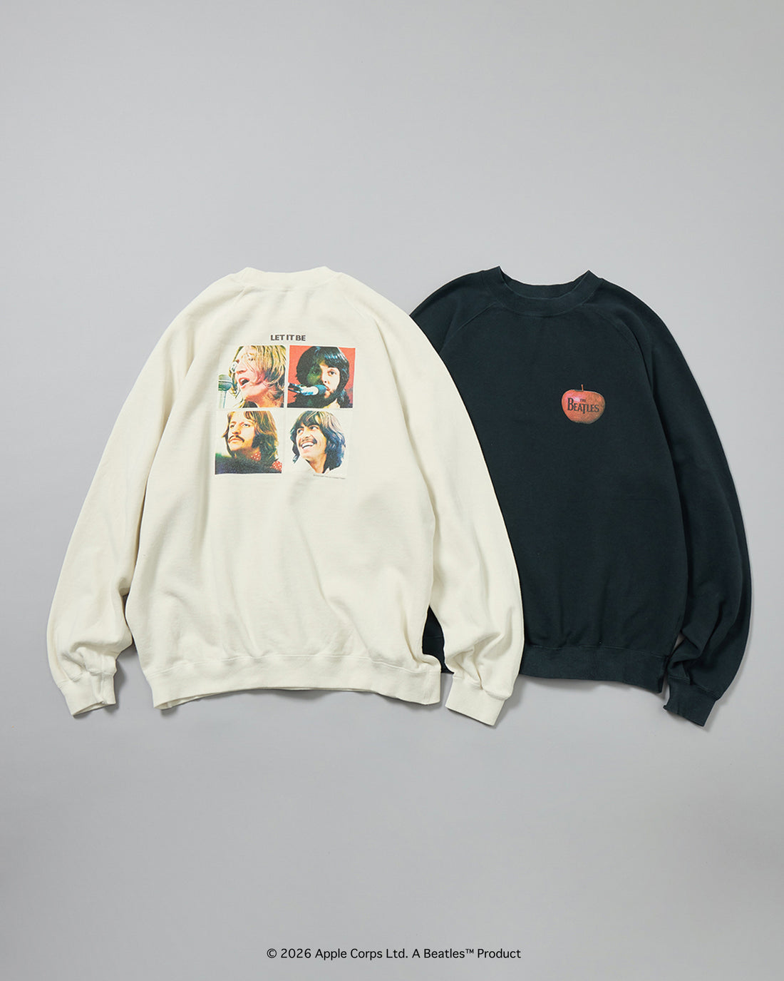 予約商品【THE BEATLES×free rage】Last Release Raglan Crew Sweat