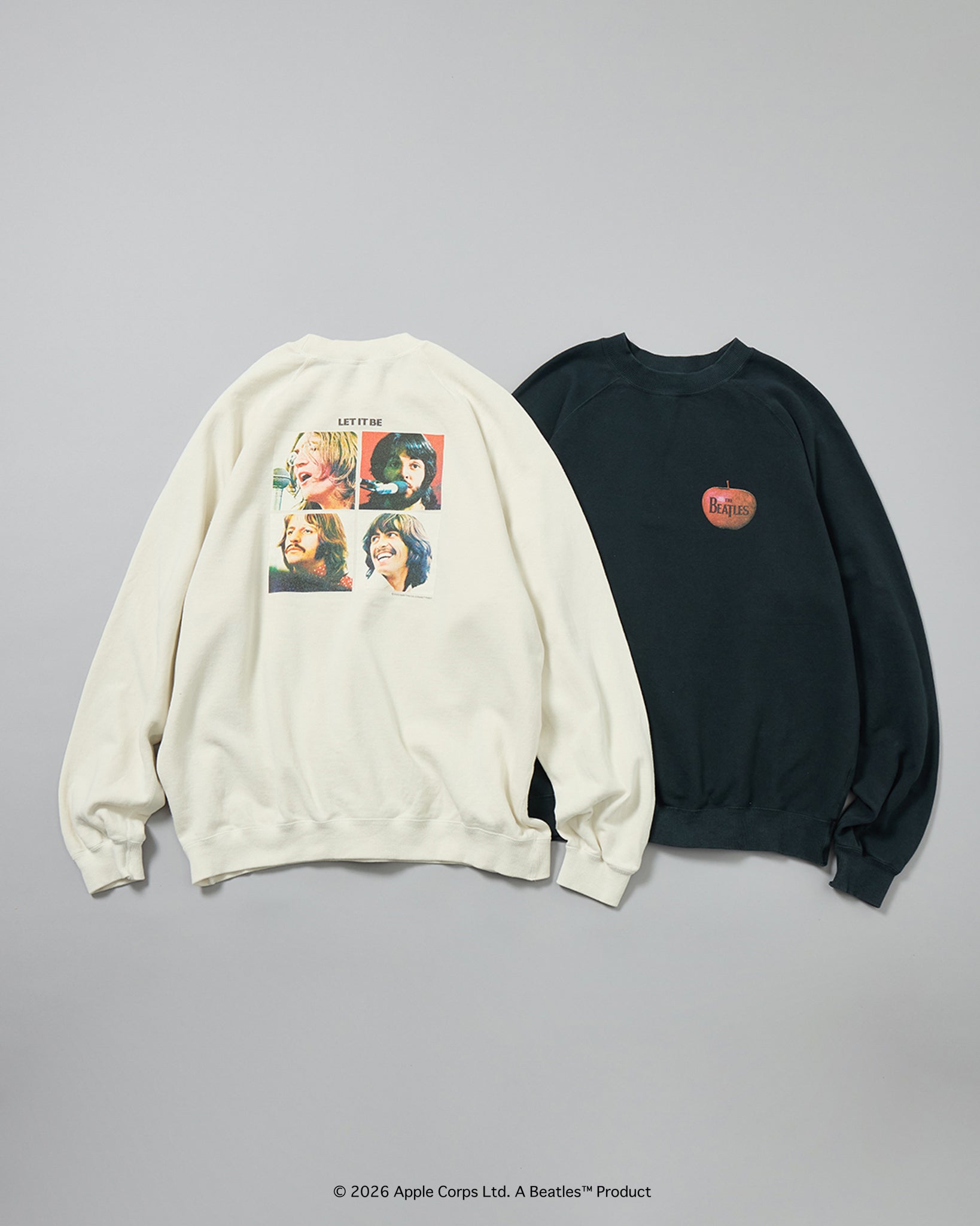 予約商品【THE BEATLES×free rage】Last Release Raglan Crew Sweat