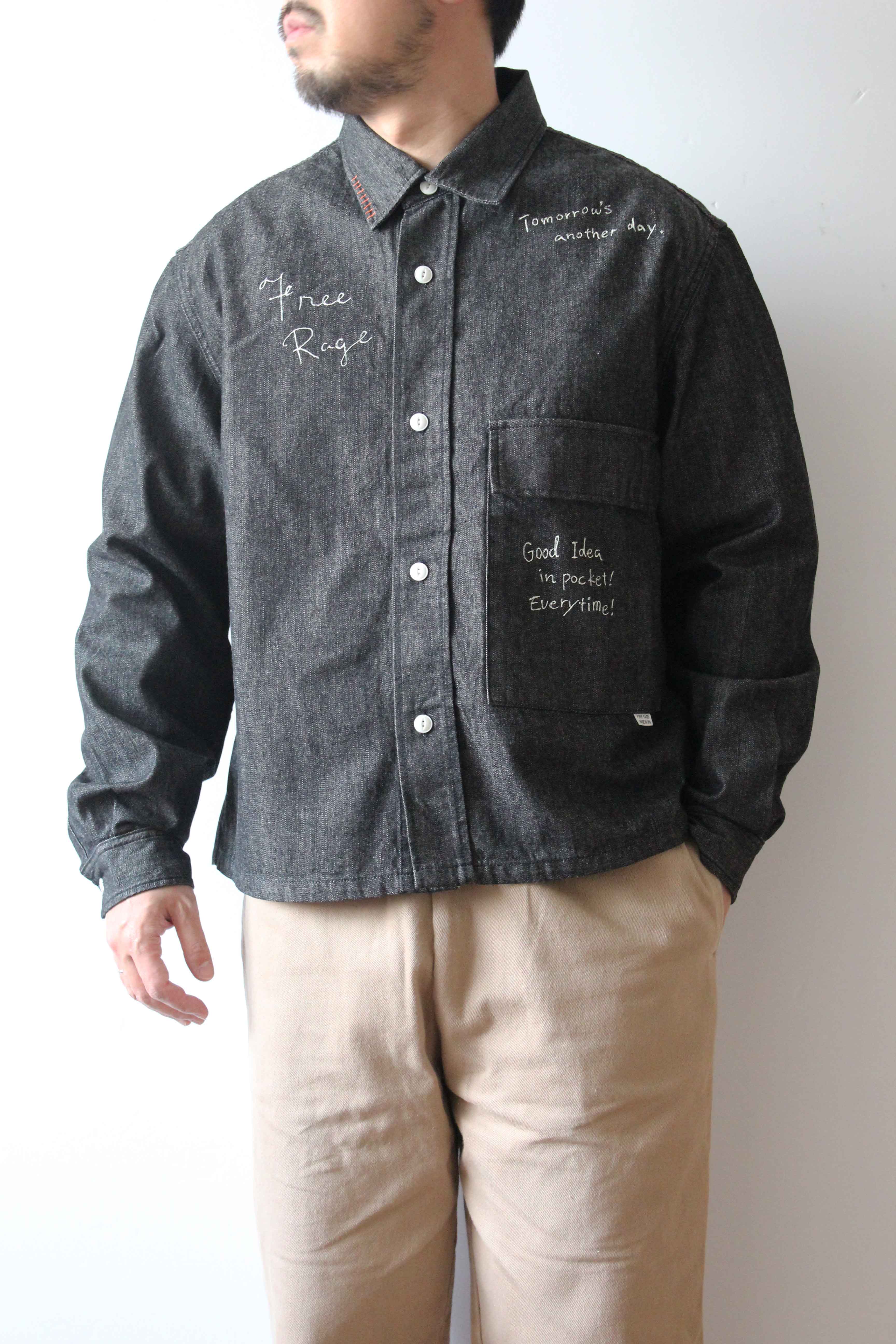 &quot;10oz DENIM&quot; CPOシャツ -Hand Paint-／CRAFTSMAN VIBES ONLY