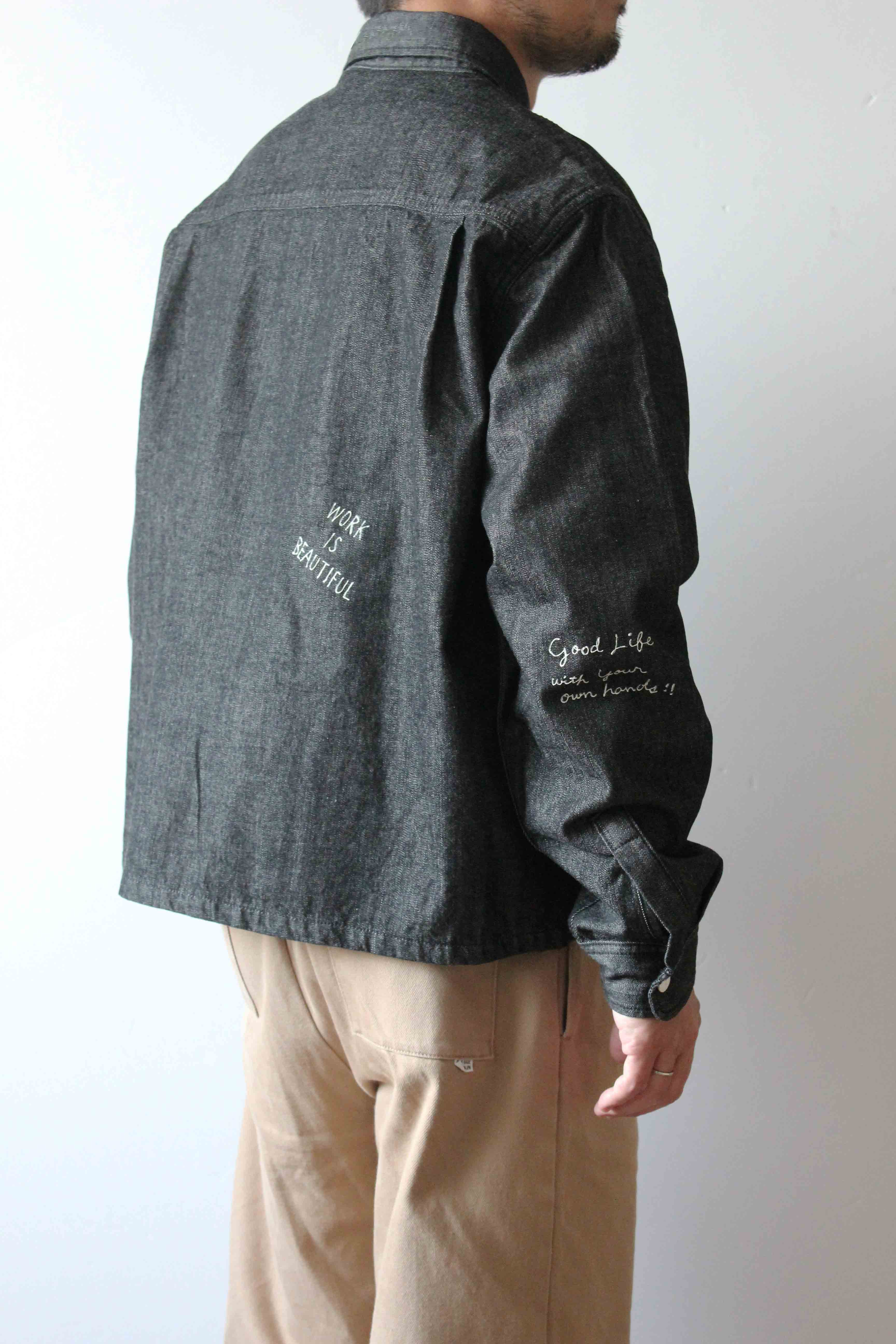 &quot;10oz DENIM&quot; CPOシャツ -Hand Paint-／CRAFTSMAN VIBES ONLY