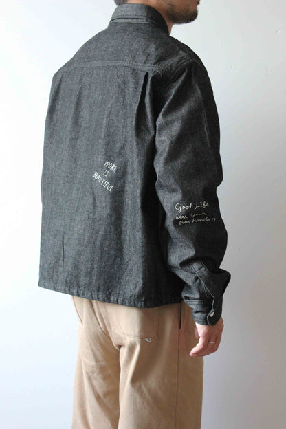 &quot;10oz DENIM&quot; CPOシャツ -Hand Paint-／CRAFTSMAN VIBES ONLY