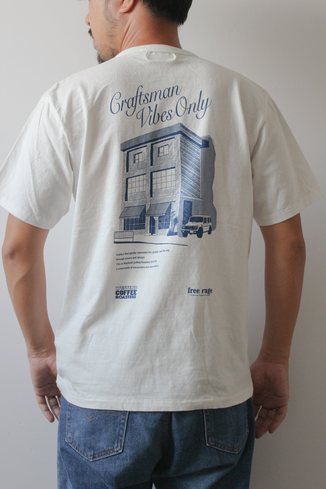 "WESTEND COFFEE ROASTERS" リサイクルコットンTee (Building ver,)