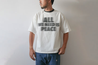 "Airbrush Paint" ラフ&amp;タフ半袖Tシャツ／ALL WE NEED IS PEACE