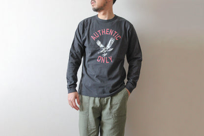 "AUTHENTIC ONLY" リサイクルコットン長袖Tee