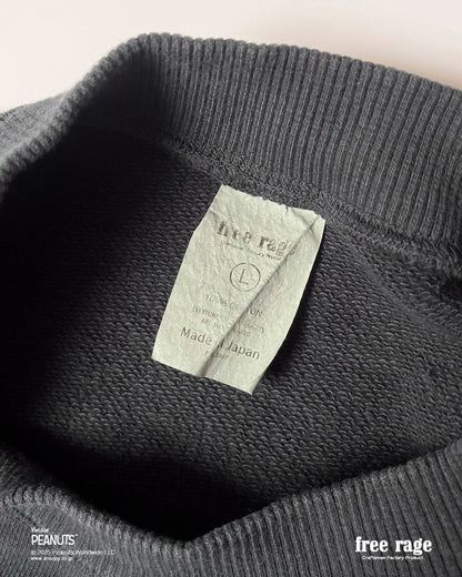予約商品・【PEANUTS×free rage】CharlieBrown ラグランクルースウェット