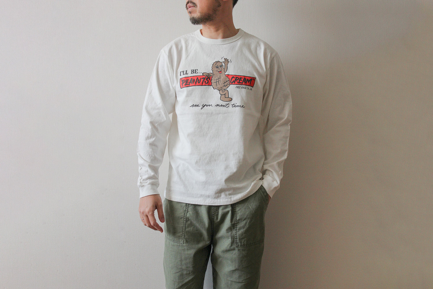 "PEANUTS CREAM vol.2" リサイクルコットン長袖Tee