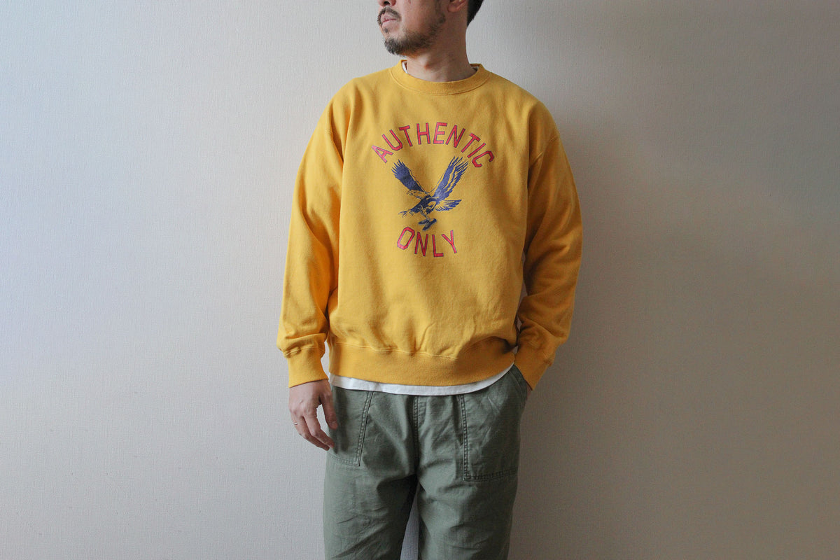 "AUTHENTIC ONLY" 裏毛クルースウェット