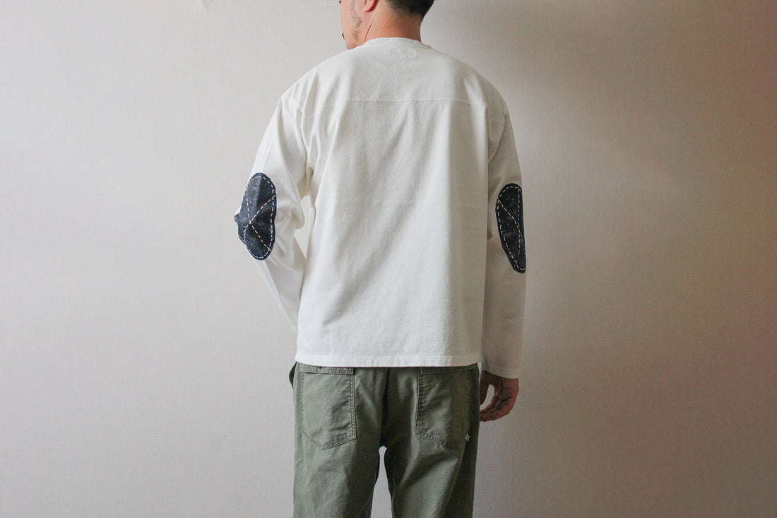 【受注予約】ハンドクラフト ラフ&amp;タフ フットボール長袖Tシャツ／Patch Hand Paint