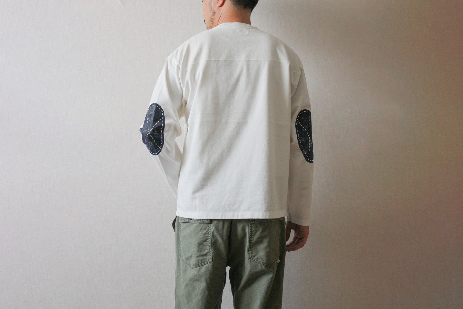 【受注予約】ハンドクラフト ラフ&amp;タフ フットボール長袖Tシャツ／Patch Hand Paint