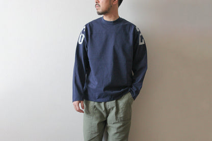 【受注予約】ハンドクラフト ラフ&amp;タフ フットボール長袖Tシャツ／Number Roller Paint