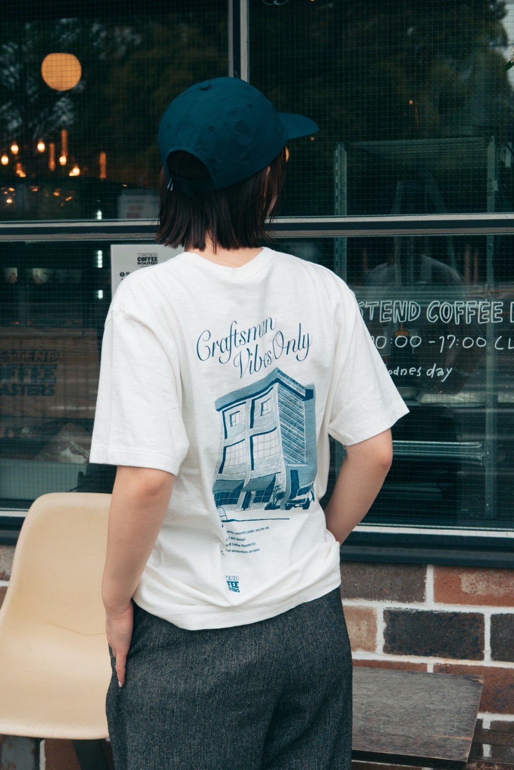 "WESTEND COFFEE ROASTERS" リサイクルコットンTee (Building ver,)