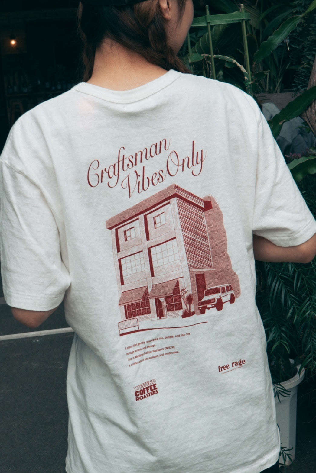 "WESTEND COFFEE ROASTERS" リサイクルコットンTee (Building ver,)