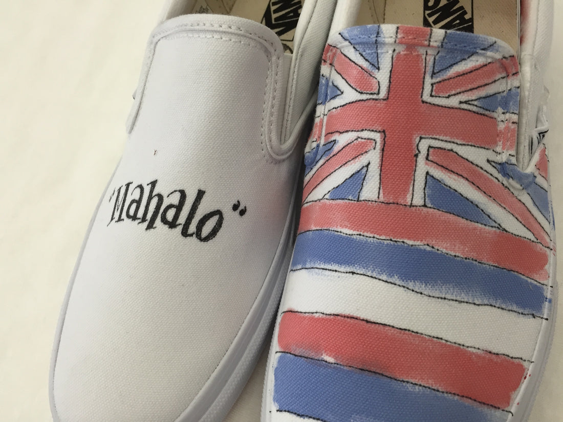 【サンプル】"MAHALO" ハンドペイントスニーカー