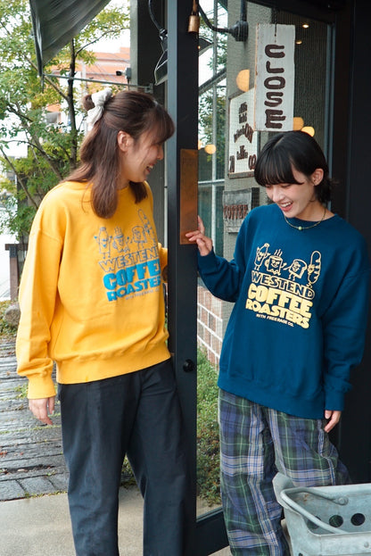 "WESTEND COFFEE ROASTERS" 裏毛クルースウェット (Bread and Coffee ver,)