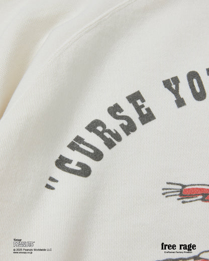 予約商品・【PEANUTS×free rage】FLYING ACE ラグランクルースウェット