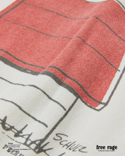 予約商品・【PEANUTS×free rage】FLYING ACE ラグランクルースウェット