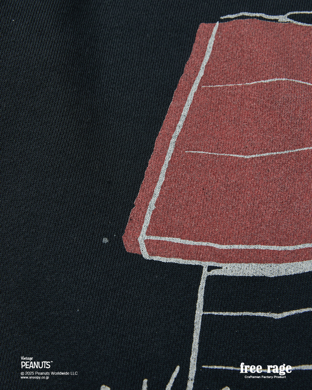 予約商品・【PEANUTS×free rage】FLYING ACE ラグランクルースウェット