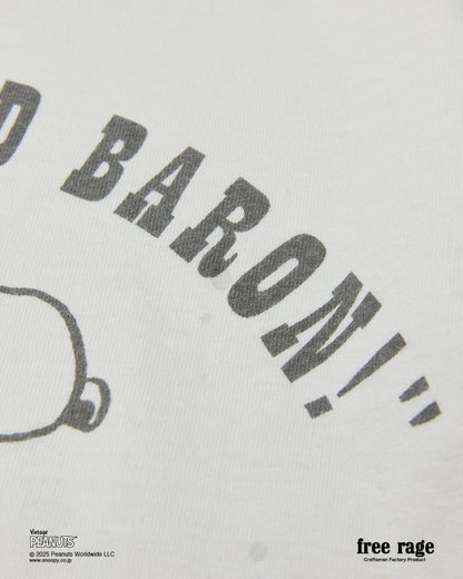 予約商品・【PEANUTS×free rage】FLYING ACE リサイクルコットン半袖Tシャツ