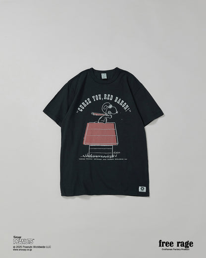 予約商品・【PEANUTS×free rage】FLYING ACE リサイクルコットン半袖Tシャツ