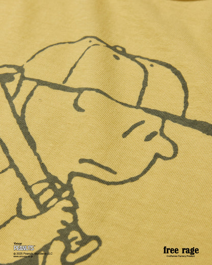 予約商品・【PEANUTS×free rage】CharlieBrown リサイクルコットン半袖Tシャツ