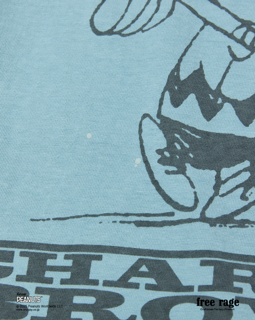 予約商品・【PEANUTS×free rage】CharlieBrown リサイクルコットン半袖Tシャツ