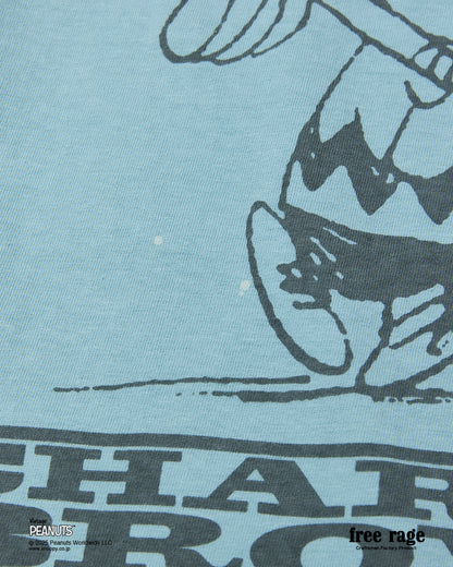 予約商品・【PEANUTS×free rage】CharlieBrown リサイクルコットン半袖Tシャツ