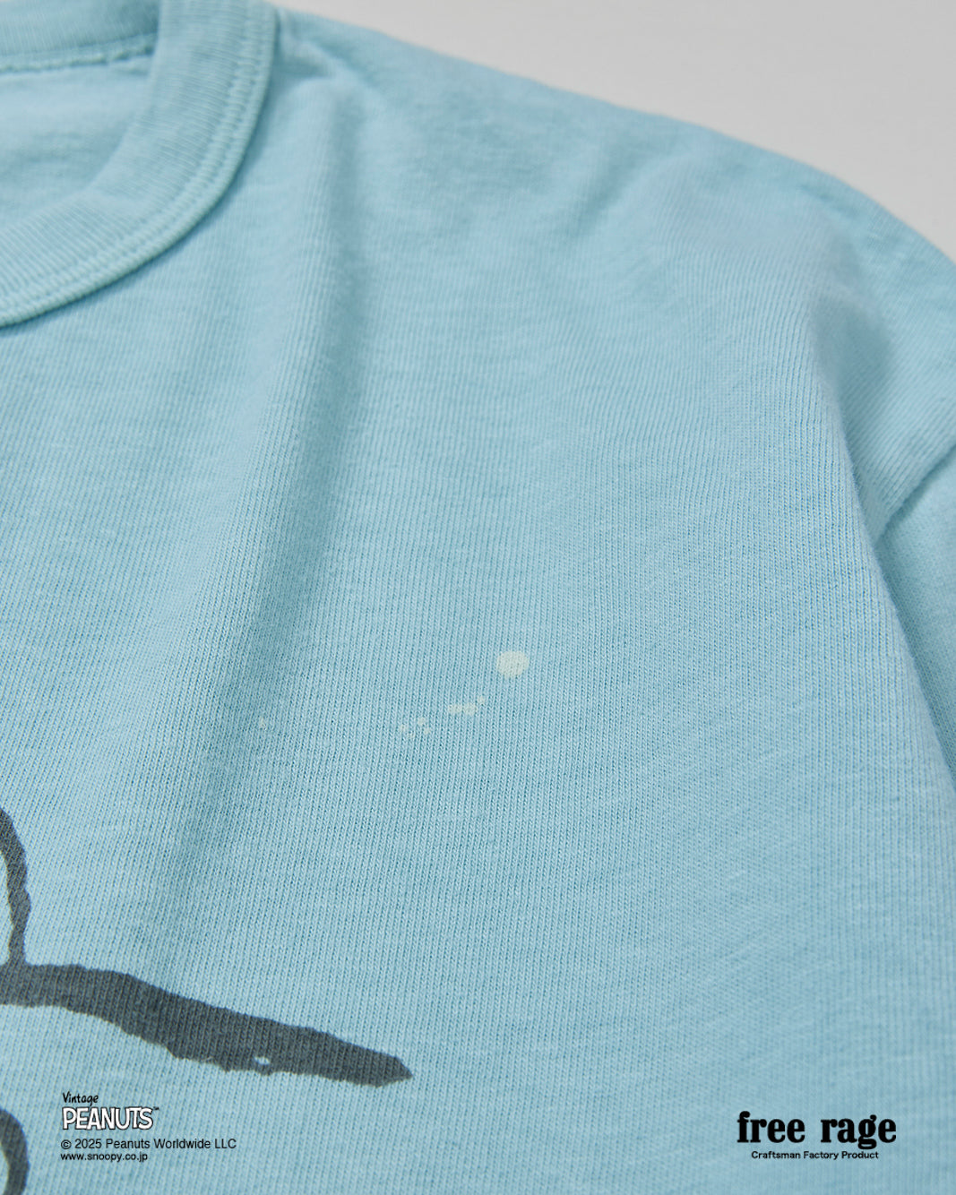 予約商品・【PEANUTS×free rage】CharlieBrown リサイクルコットン半袖Tシャツ