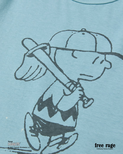 予約商品・【PEANUTS×free rage】CharlieBrown リサイクルコットン半袖Tシャツ
