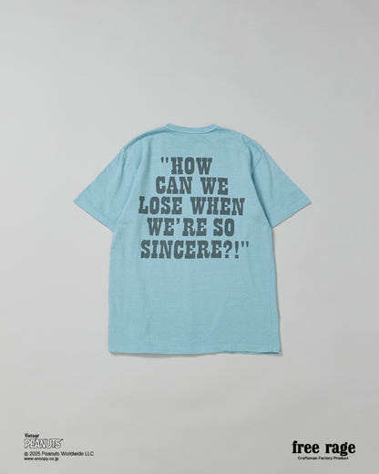 予約商品・【PEANUTS×free rage】CharlieBrown リサイクルコットン半袖Tシャツ