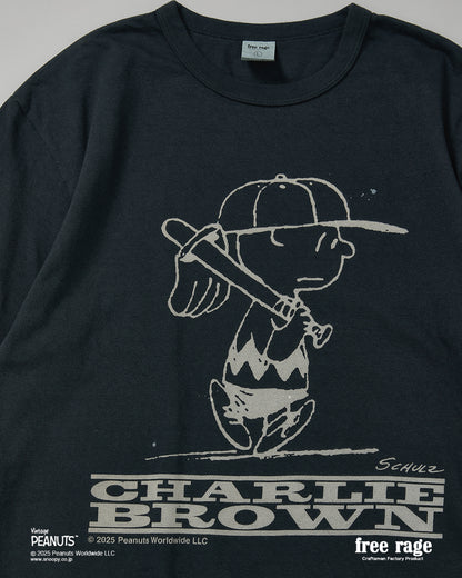 予約商品・【PEANUTS×free rage】CharlieBrown リサイクルコットン半袖Tシャツ