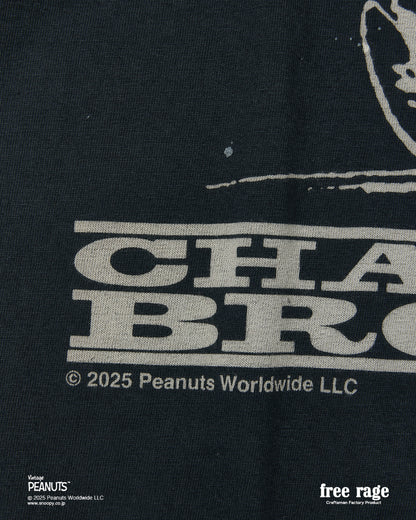 予約商品・【PEANUTS×free rage】CharlieBrown リサイクルコットン半袖Tシャツ