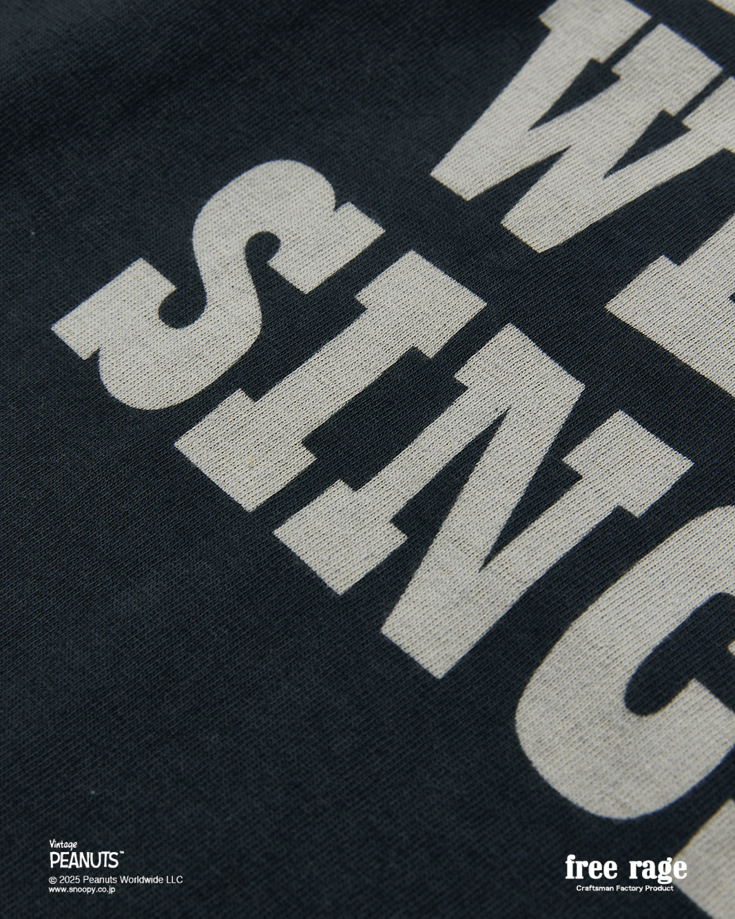 予約商品・【PEANUTS×free rage】CharlieBrown リサイクルコットン半袖Tシャツ