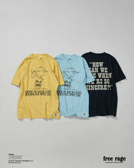 予約商品・【PEANUTS×free rage】CharlieBrown リサイクルコットン半袖Tシャツ